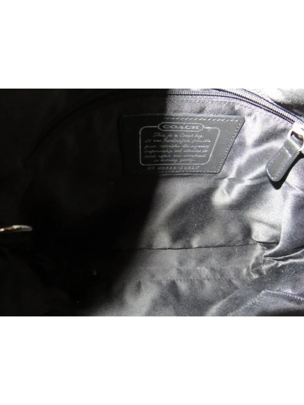 Coach 2008 Cursive Creed Limited Edition Signature Stripe Canvas & Leather Tote - Picture 5 of 9